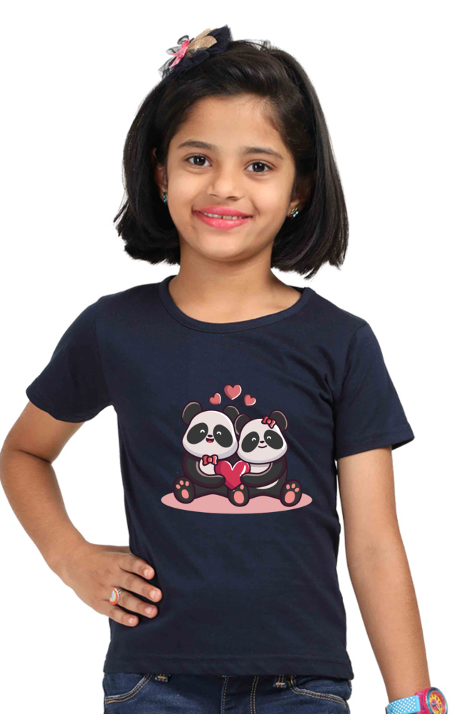 Cute Panda printed Girls' Tops