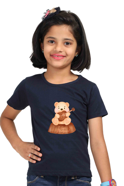 Cute teddy bear printed Girls T-Shirt