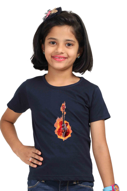 Guitar Printed Girls T-shirt