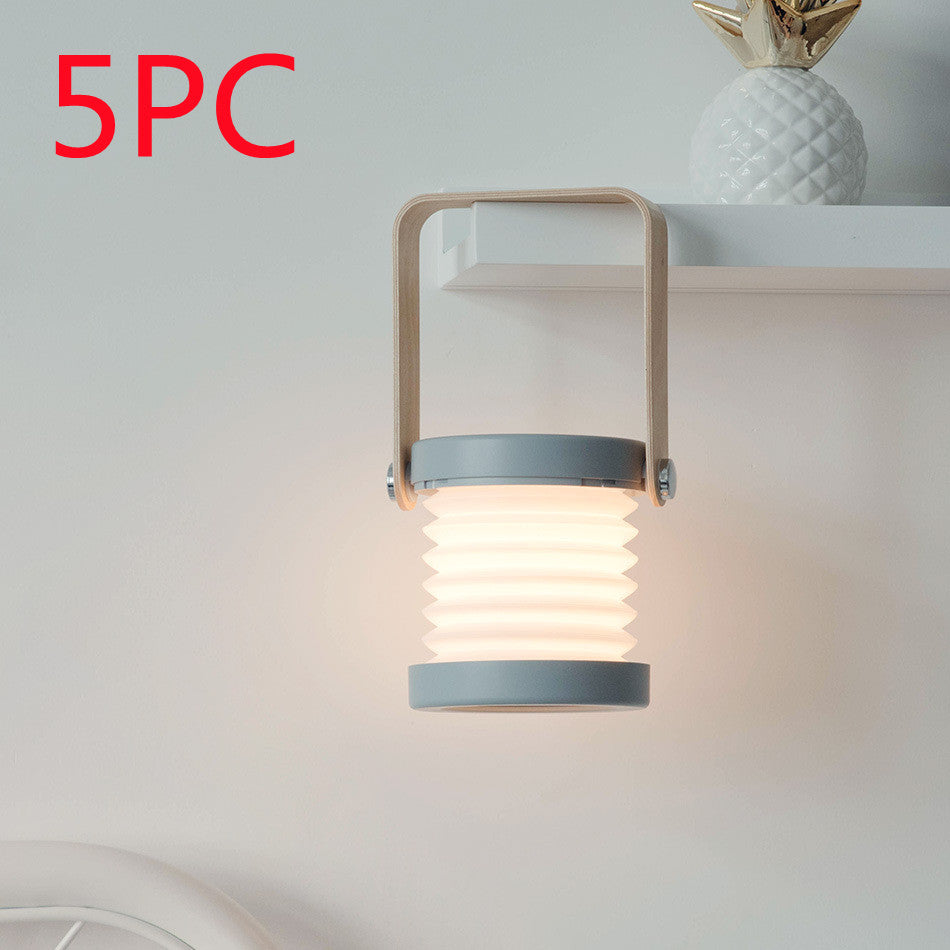 Foldable Touch Dimmable LED Reading Night Light | USB Rechargeable Portable Lantern Lamp for Home Décor & Bedside Use