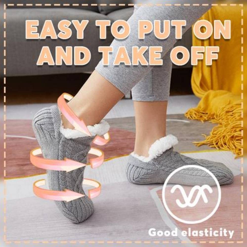 Winter Woolen Non-Slip Socks – Thick Warm Indoor Bedroom Slippers for Women & Men