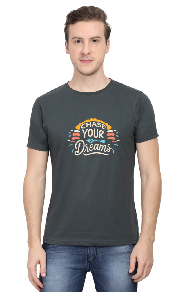 Chase your dreams Round Neck Tees: Perfect for Any Outfit