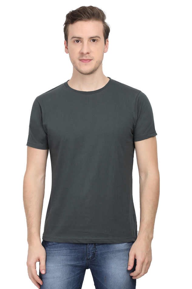 Plain Unisex Round Neck Classic T-Shirt - Soft Cotton, Perfect Fit, Timeless Style