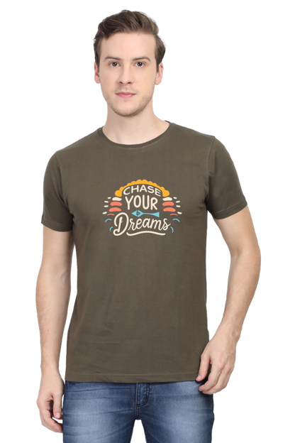 Chase your dreams Round Neck Tees: Perfect for Any Outfit