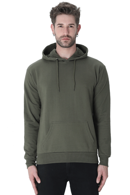 Unisex Plain Hooded Sweatshirt - Effortless Casual Wear