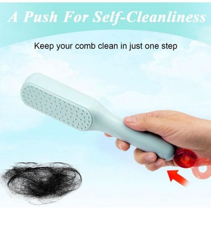 Self-cleaning Anti-static Massage Comb for Adults and Kids- Pack of 1 - Home Appliances