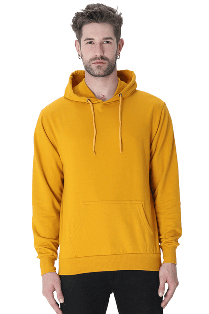 Unisex Plain Hooded Sweatshirt - Effortless Casual Wear