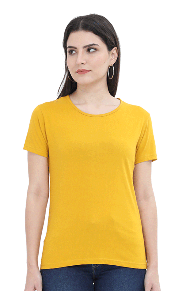 Light Colored Plain Women's T-Shirt - Casual & Comfy Everyday Wear