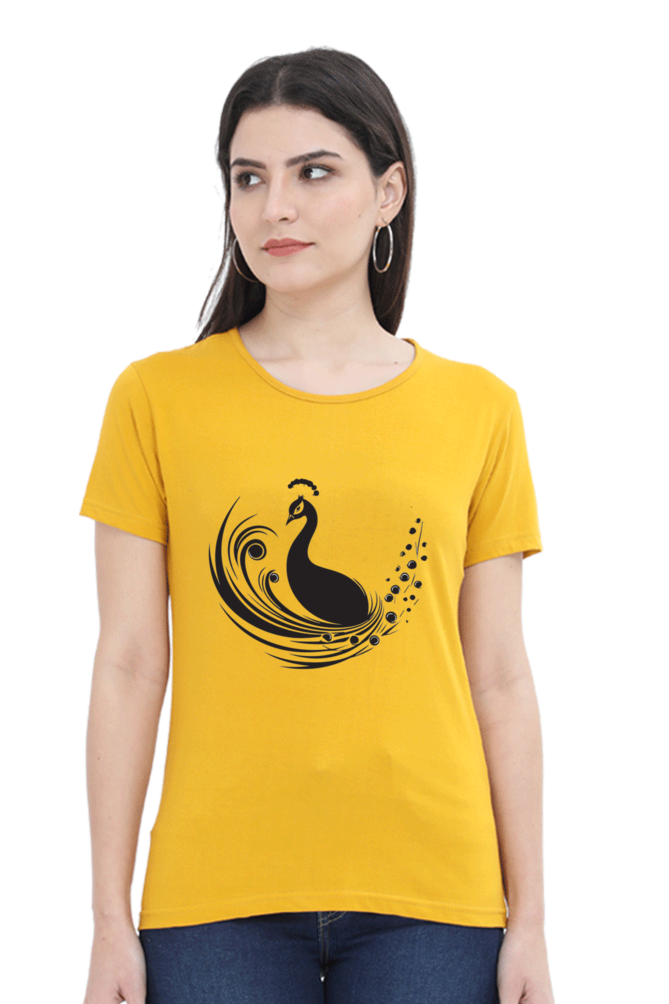 Premium Peacock Women’s Cotton T-Shirts | Perfect Fit & Unique Prints