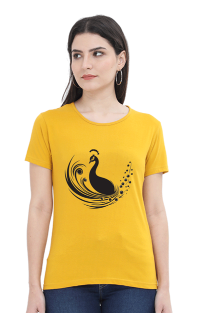 Premium Peacock Women’s Cotton T-Shirts | Perfect Fit & Unique Prints