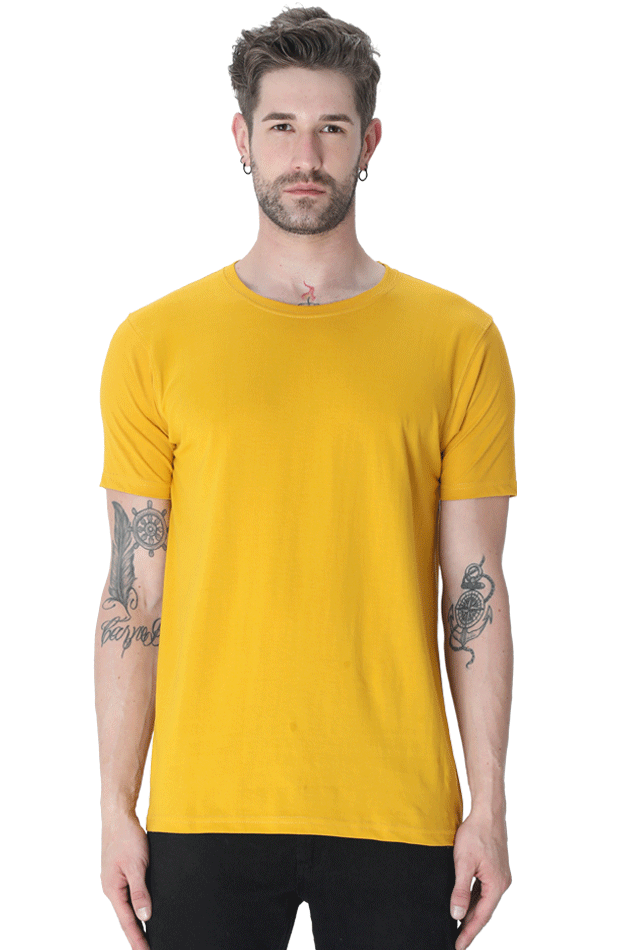 Unisex Round Neck Plain T-Shirt - Classic Fit, Versatile, and Perfect for Any Outfit