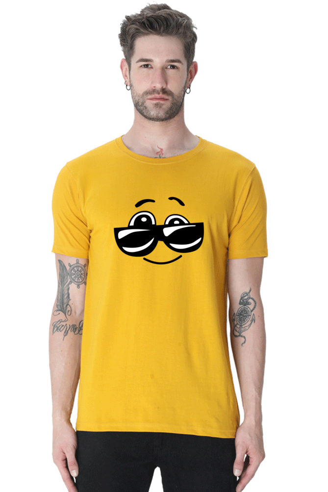 Smiley Round Neck T-Shirts Your Go-To for Casual Wear