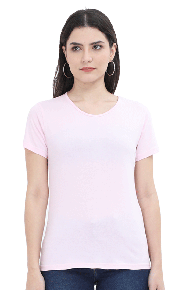 Light Colored Plain Women's T-Shirt - Casual & Comfy Everyday Wear