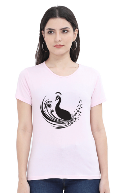 Premium Peacock Women’s Cotton T-Shirts | Perfect Fit & Unique Prints