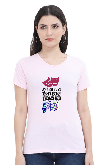 Music Teacher printed women's T-Shirt