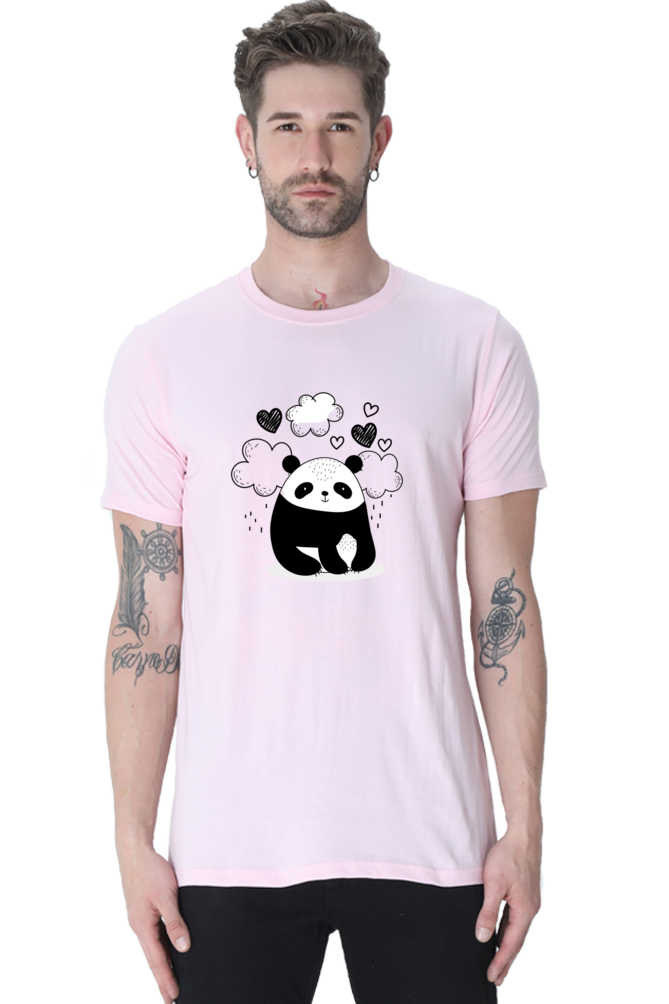 Panda Graphic Round Neck T-Shirt