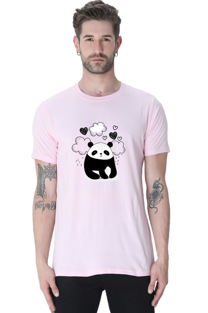 Panda Graphic Round Neck T-Shirt