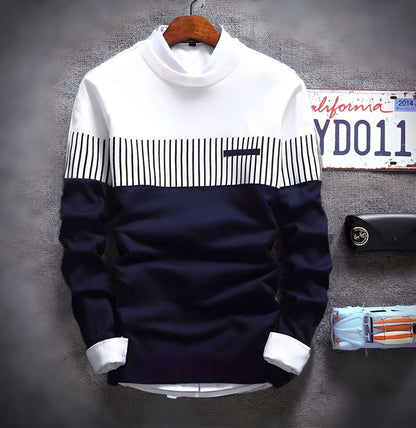 Cotton Color Block Full Sleeves Mens Sweatshirt