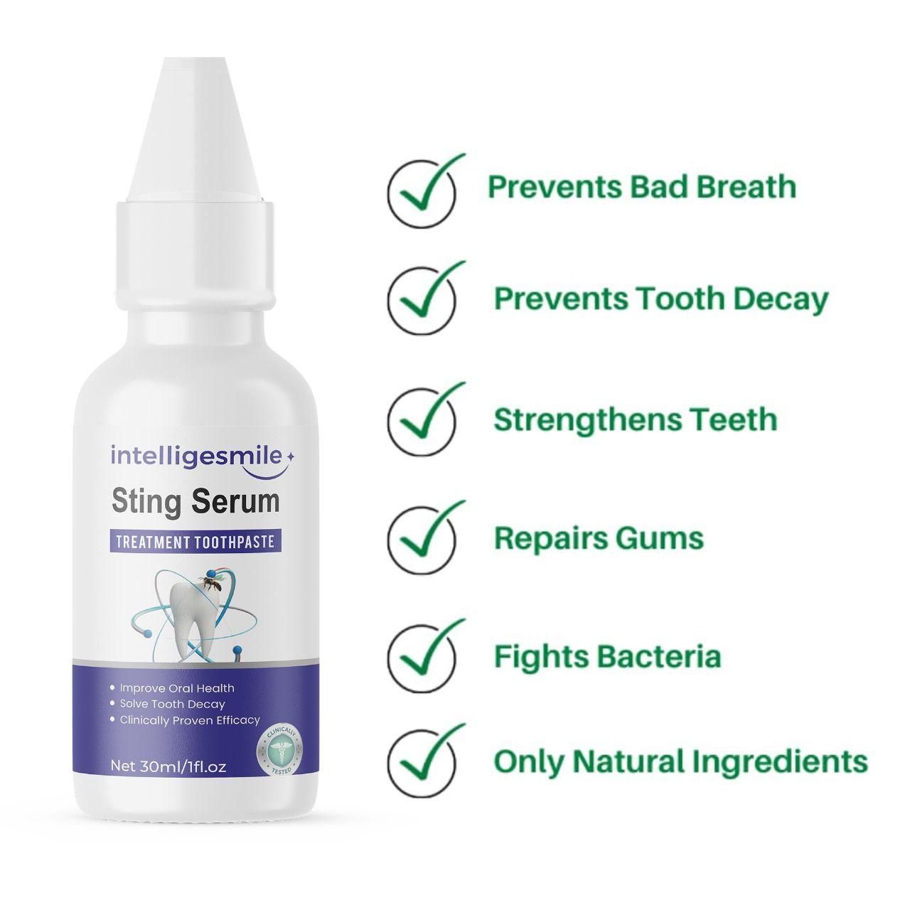 Intelligesmile Sting Serum Treatment Toothpaste 30ml Pack of 1 - Health Care