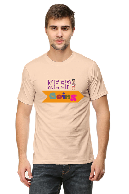 Keep Going Versatile Round Neck T-Shirts for Men