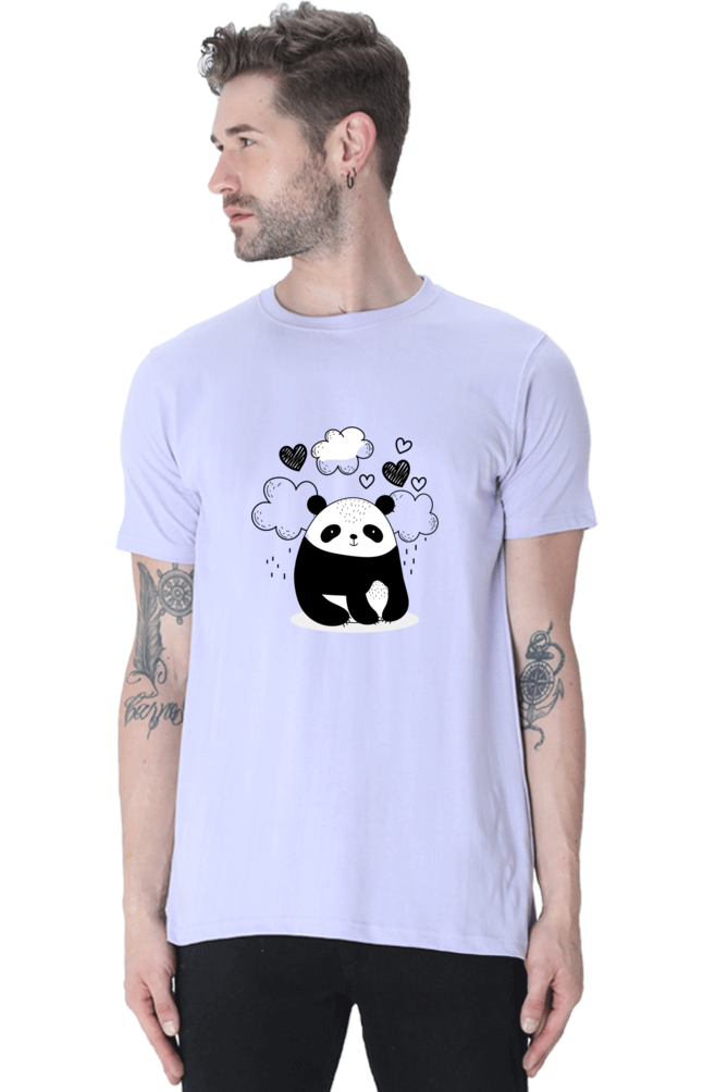 Panda Graphic Round Neck T-Shirt