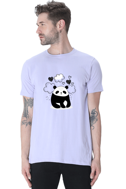 Panda Graphic Round Neck T-Shirt