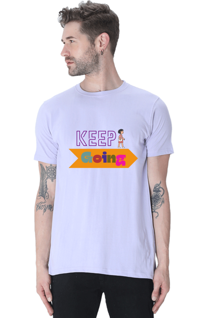 Keep Going Versatile Round Neck T-Shirts for Men