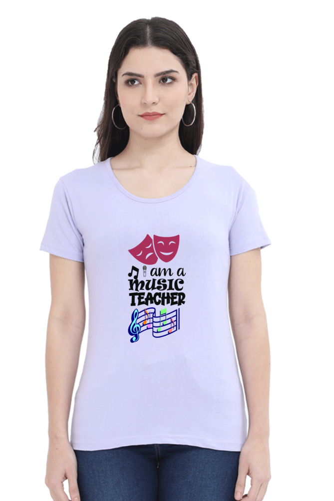 Music Teacher printed women's T-Shirt