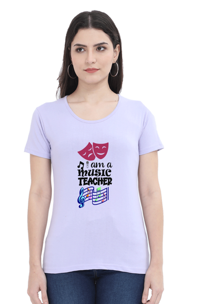 Music Teacher printed women's T-Shirt