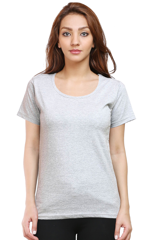 Light Colored Plain Women's T-Shirt - Casual & Comfy Everyday Wear