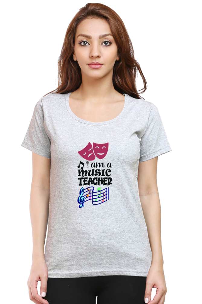 Music Teacher printed women's T-Shirt