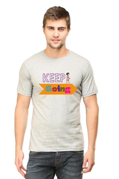 Keep Going Versatile Round Neck T-Shirts for Men