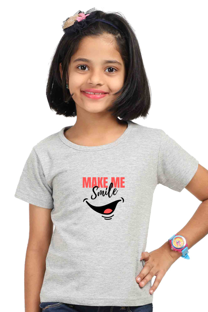 Make me smile graphic printed Girl's T-Shirt