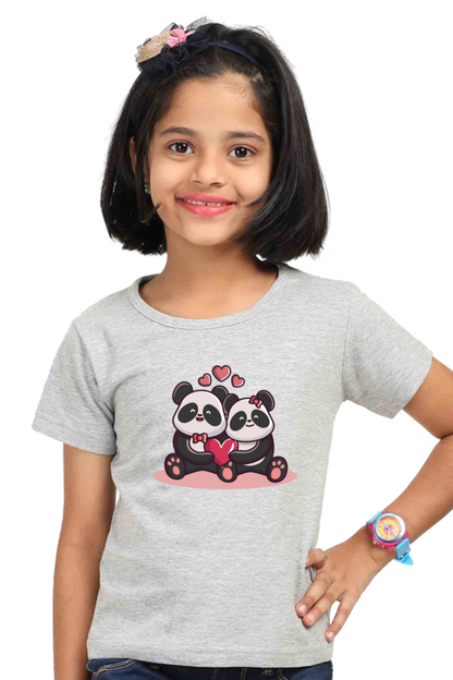 Cute Panda printed Girls' Tops