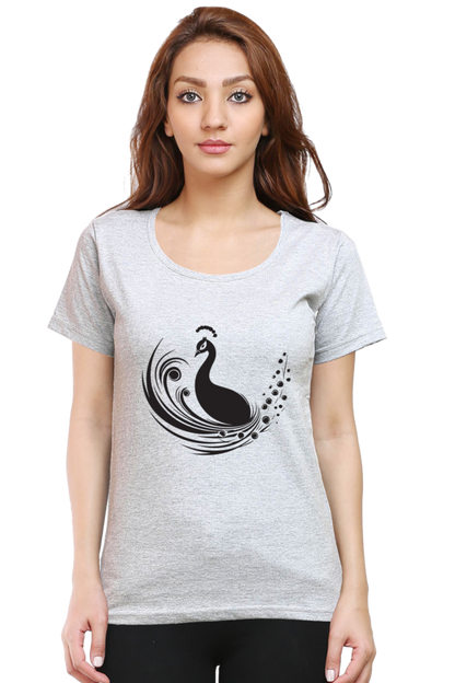 Premium Peacock Women’s Cotton T-Shirts | Perfect Fit & Unique Prints