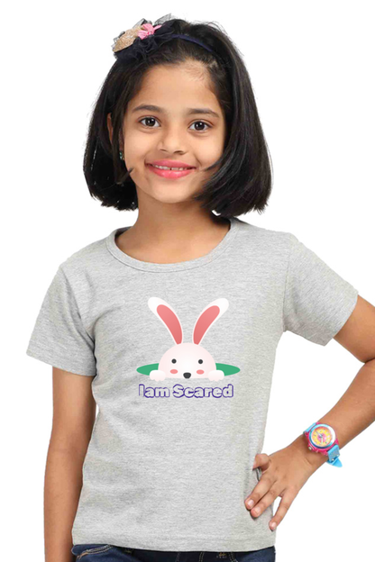 Iam Scared Graphics Printed Girls T-Shirt