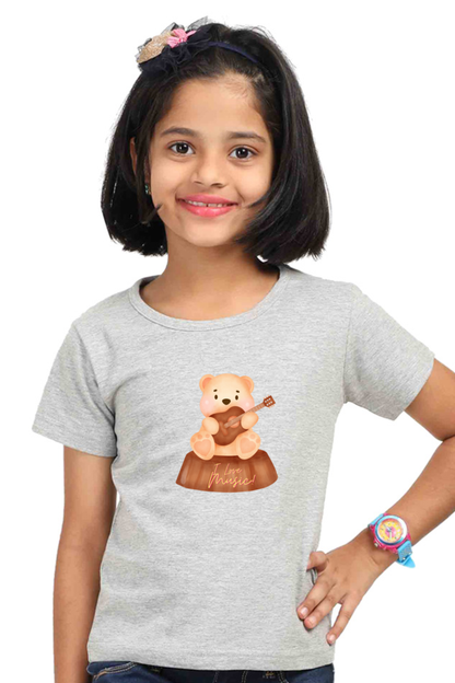 Cute teddy bear printed Girls T-Shirt