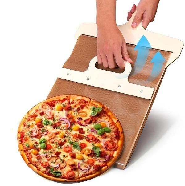 Wooden Pizza Paddle with Smooth Handle for Transfer The Pizza Crust - Kitchen Appliances