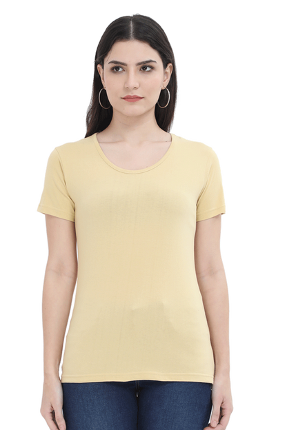 Light Colored Plain Women's T-Shirt - Casual & Comfy Everyday Wear