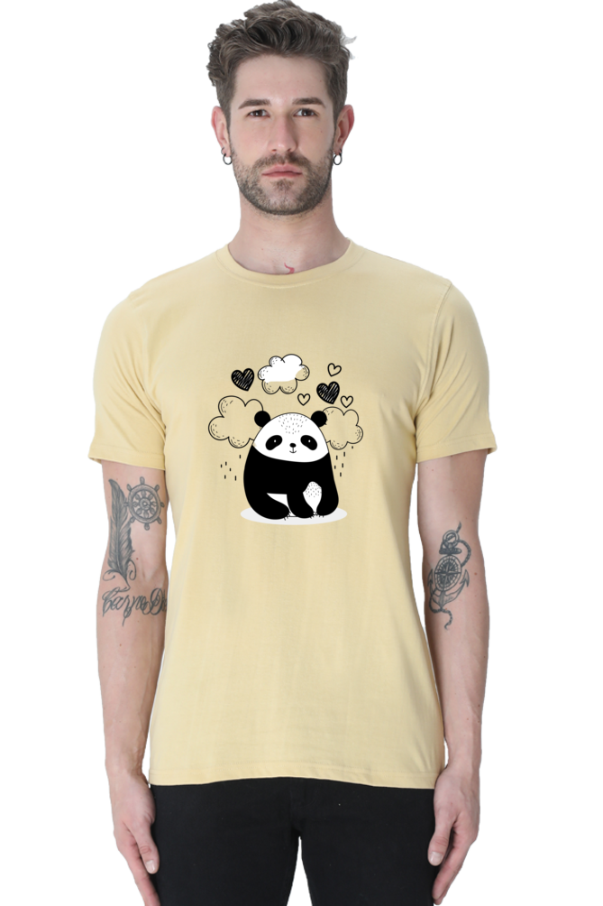 Panda Graphic Round Neck T-Shirt