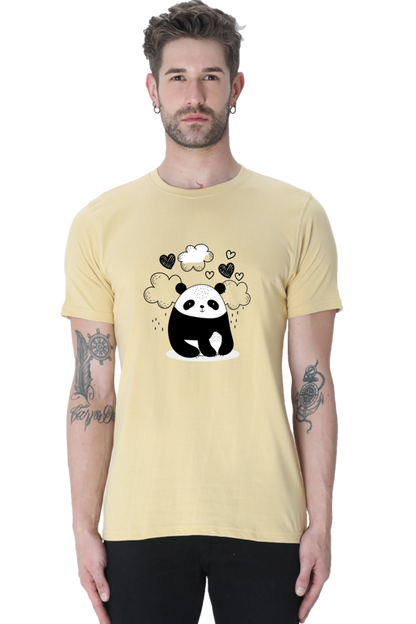 Panda Graphic Round Neck T-Shirt