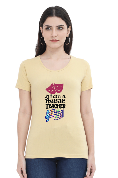 Music Teacher printed women's T-Shirt