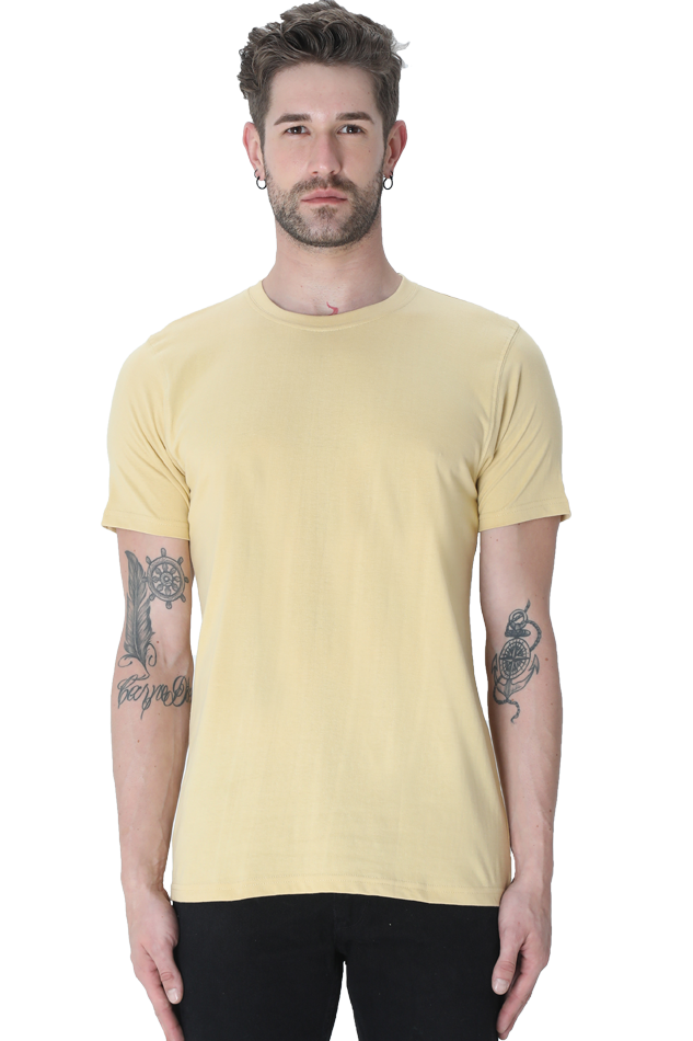 Unisex Round Neck Plain T-Shirt - Classic Fit, Versatile, and Perfect for Any Outfit