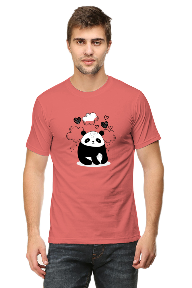 Panda Graphic Round Neck T-Shirt