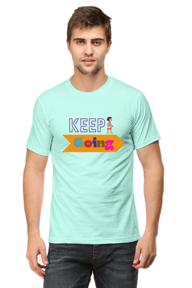 Keep Going Versatile Round Neck T-Shirts for Men