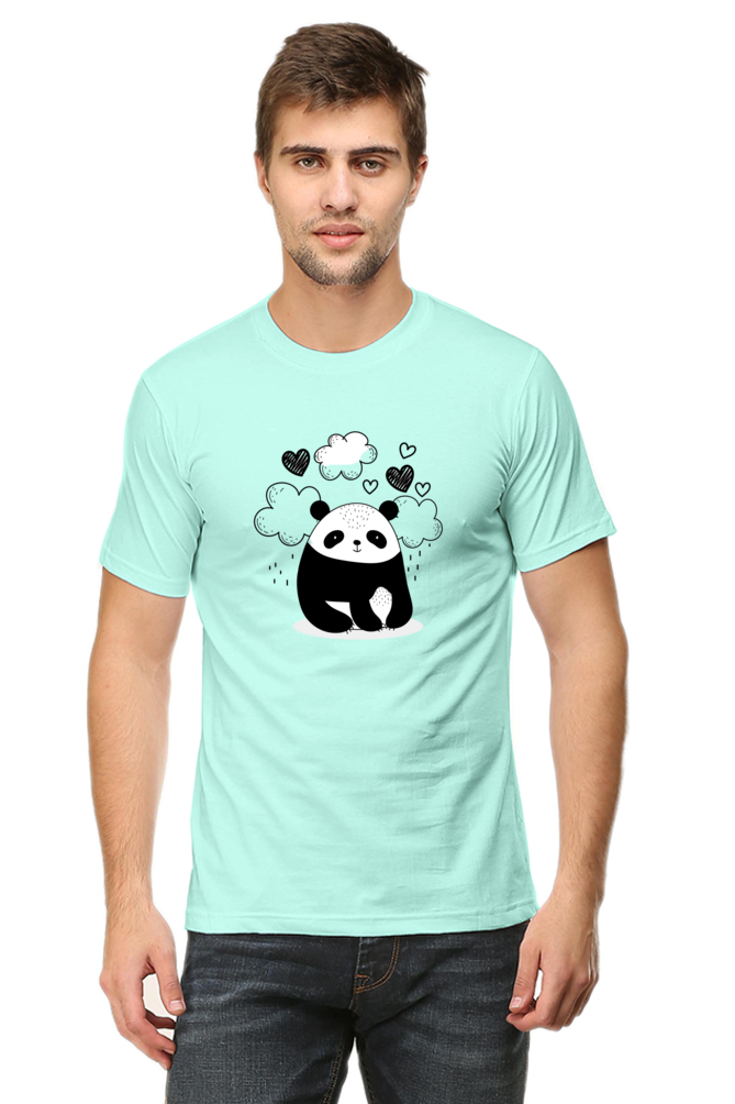 Panda Graphic Round Neck T-Shirt