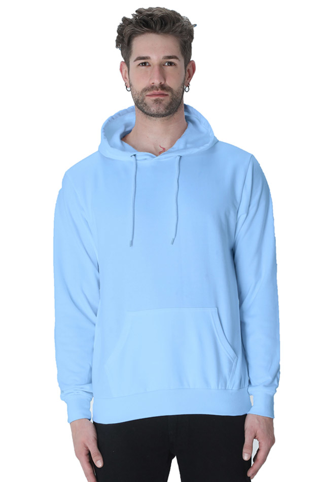 Unisex Plain Hooded Sweatshirt - Effortless Casual Wear