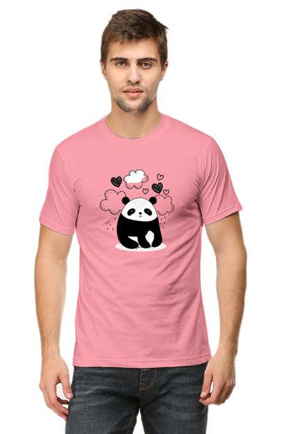 Panda Graphic Round Neck T-Shirt