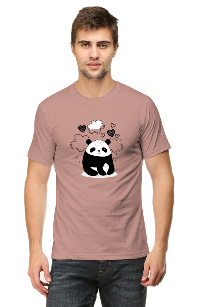 Panda Graphic Round Neck T-Shirt