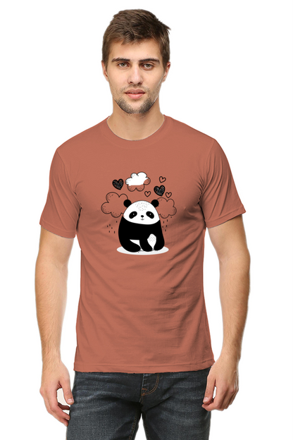 Panda Graphic Round Neck T-Shirt